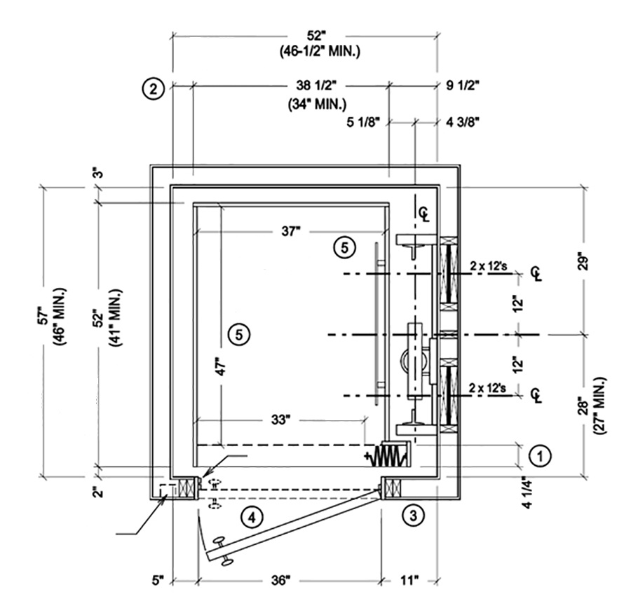  Фрагмент проекта лифтовой шахты. Благовещенск